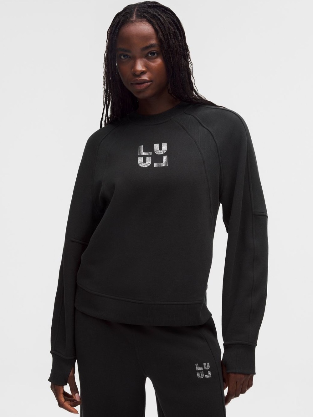 Lululemon Scuba Oversized Pullover Jewelled in Black - SIZE XS/S (Can Fit M)
